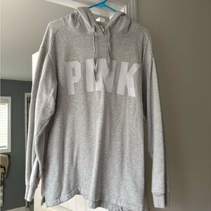 Victoria's Secret Gray Hoodie with White PINK Logo